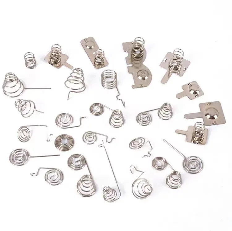 Factory custom precision sheet metal stamping tin galvanized steel battery spring contacts