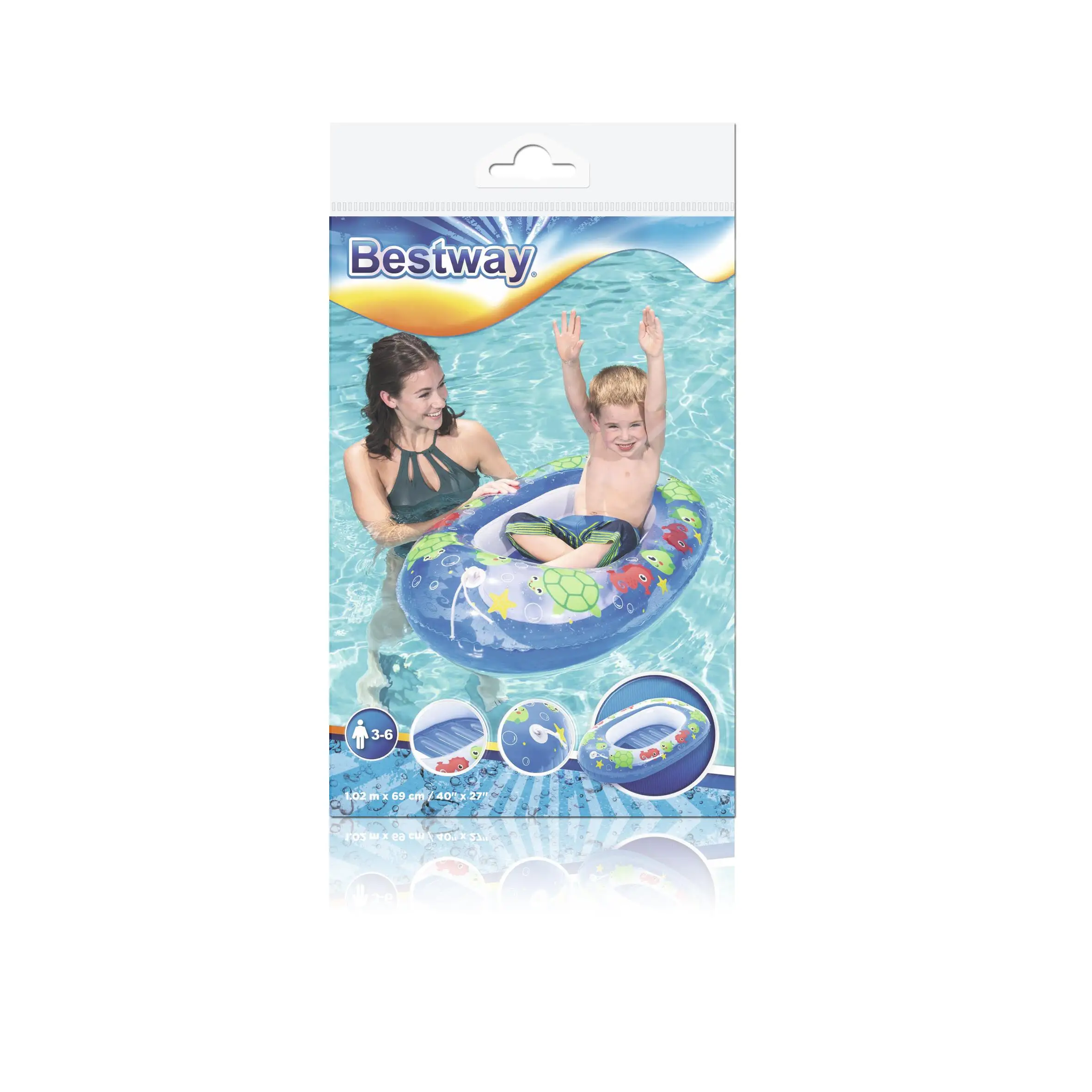  Bestway 34037 детский надувной плавающий матрас Детский плот 40x27/1 02 м x 69