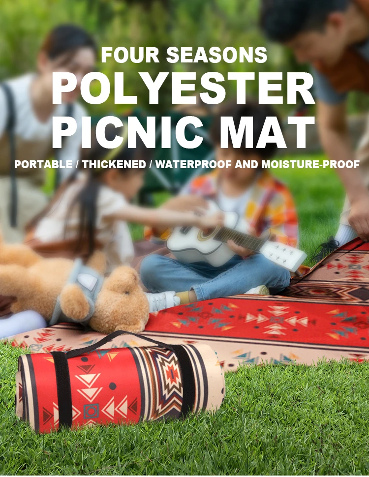 Quality Fleece Fabric Camping Tent Mat Beach Blanket Sand Proof Beach Blanket Picnic Blanket For Beach Forest Park Picnic