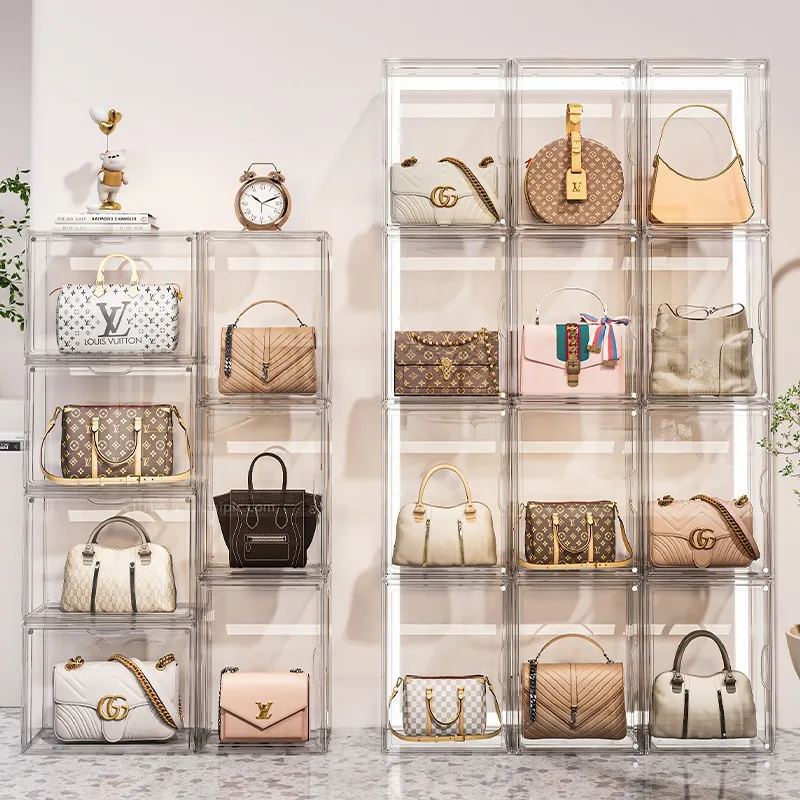 Hot Selling Product 2023 Clear Handbag Storage Organizer Acrylic Display Case Bag Organizer