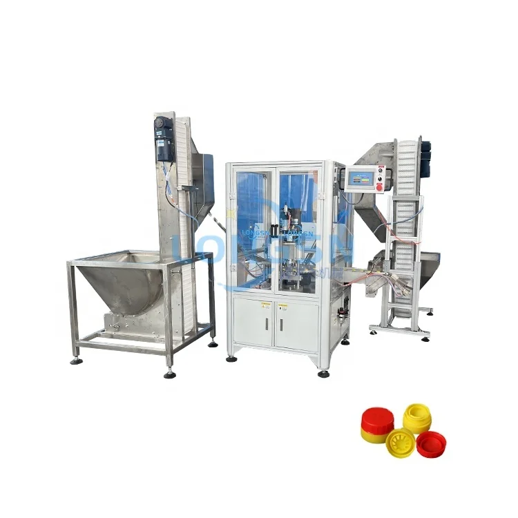 Full automation plastic cap compression machine essential oil cap closing assembly machine