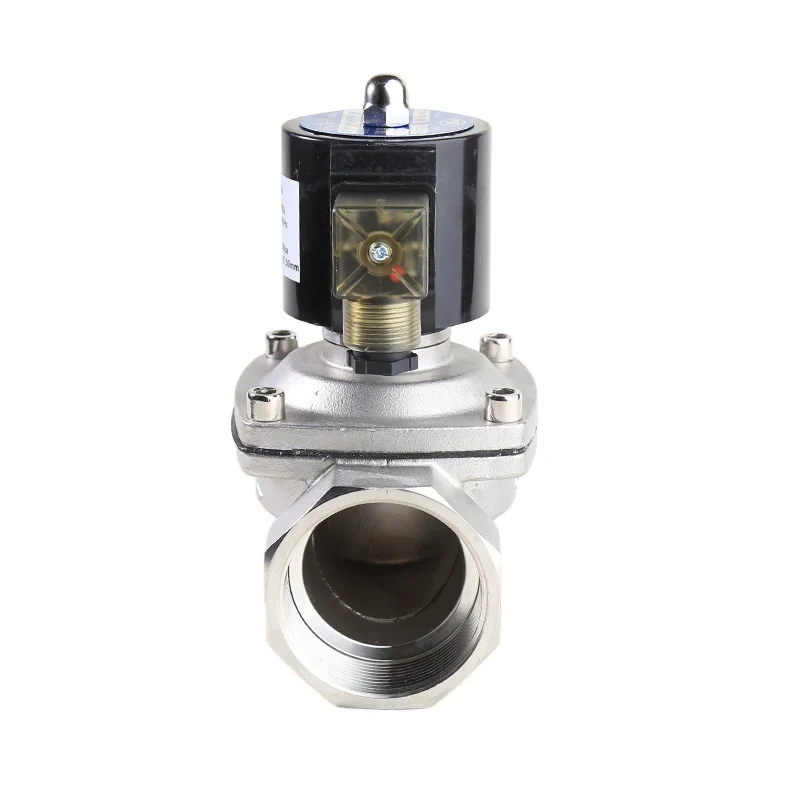 
DN50 2 Inch 2/2 Way Fluid 2W Stainless Steel Body Direct Acting Solenoid Valve 
