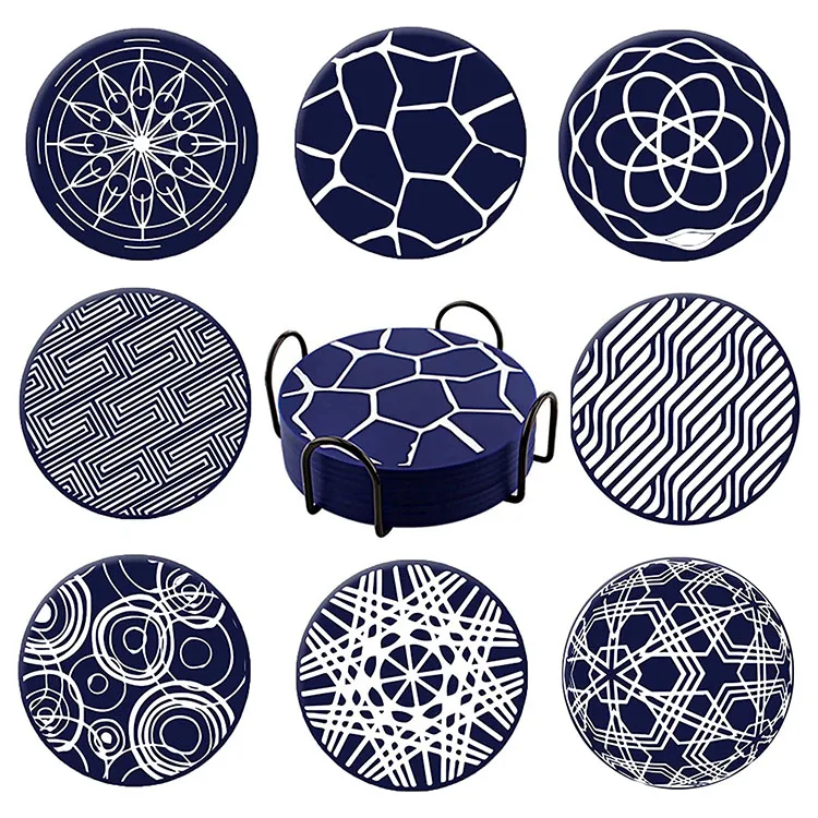Custom Coffee Personalised Car Print Nordic Luxury Cup Drink Coaster Beer Round Silicone Coaster For Drink