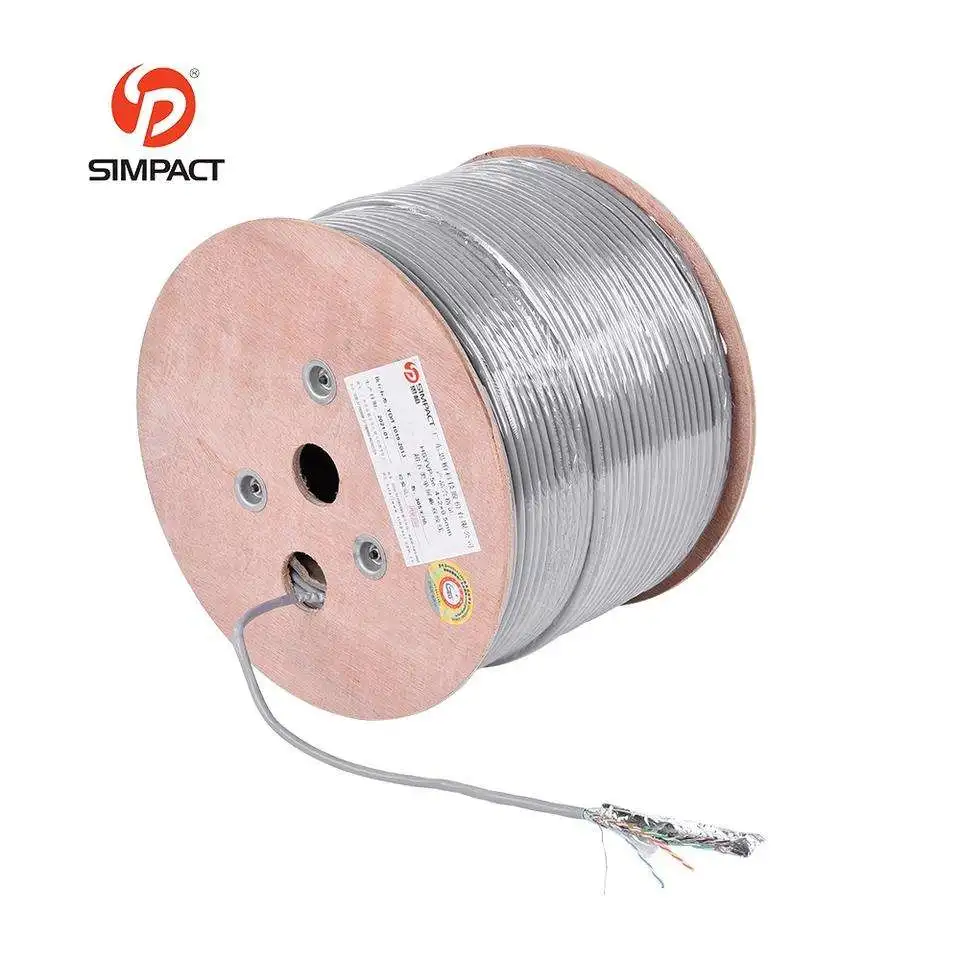 Simpact Direct Supply Pvc/Pe/Lszh/Cmp/Cmr Jacket Wholesale Eco-Friendly Ftp Cat5E Cable Network Outdoor Lan Cable