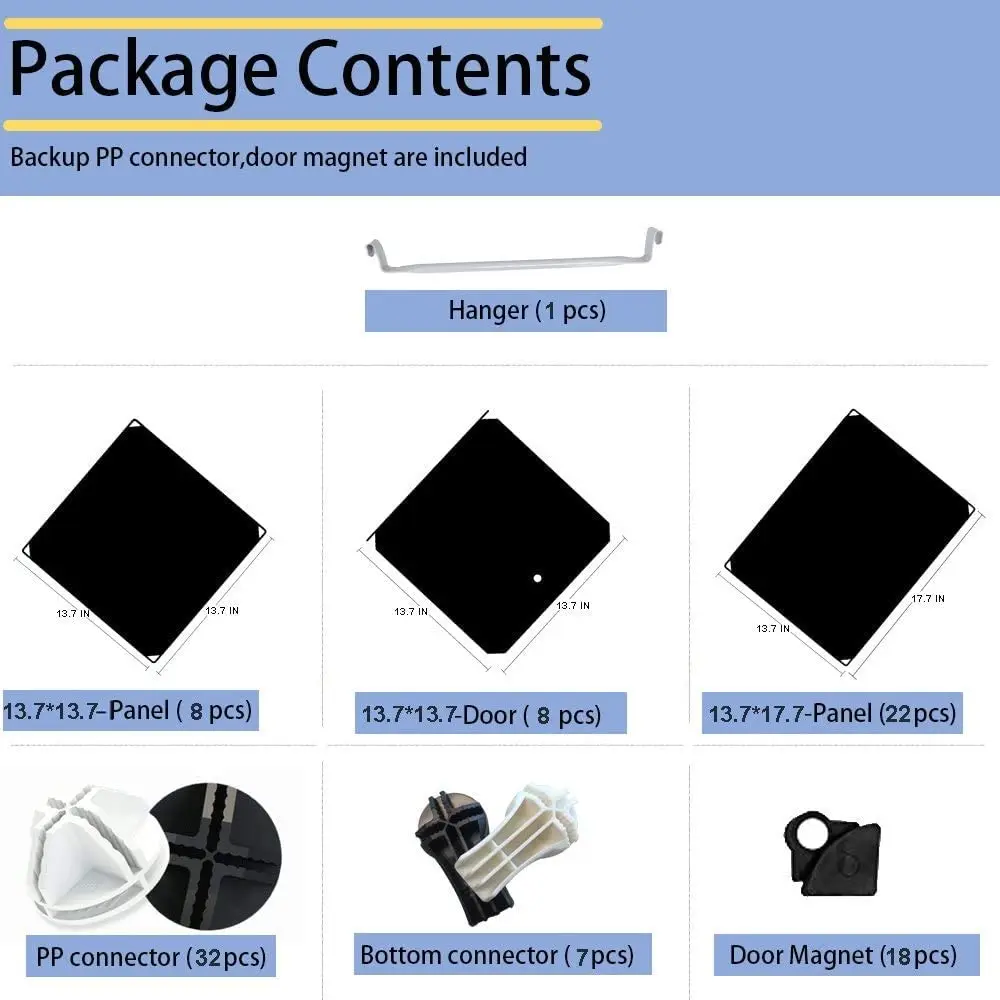 Manufacturer PP Plastic Material DIY 10 12 15 16 Assemble Cube Storage Cabinet