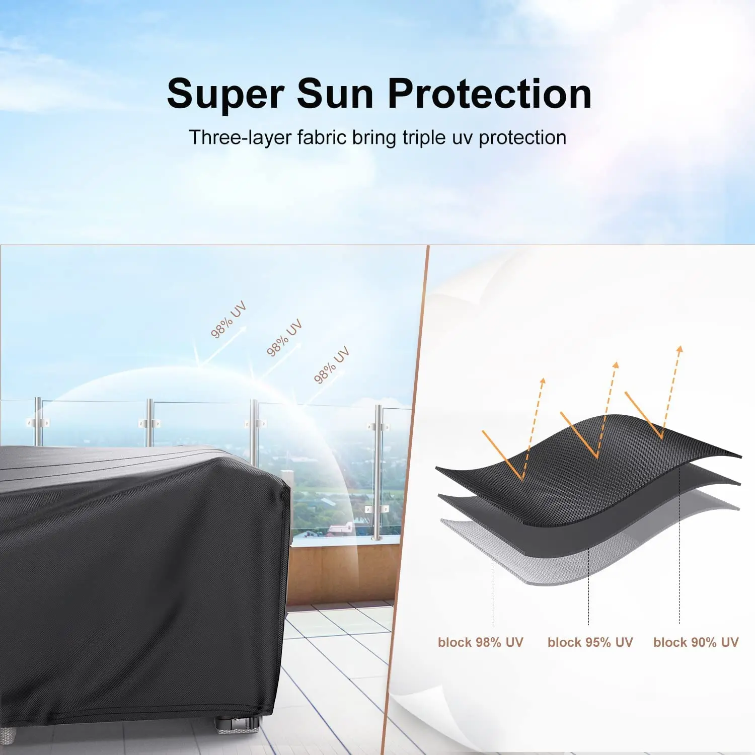 dust-proof and waterproof patio garden rattan sofa protector outdoor patio cover for furniture