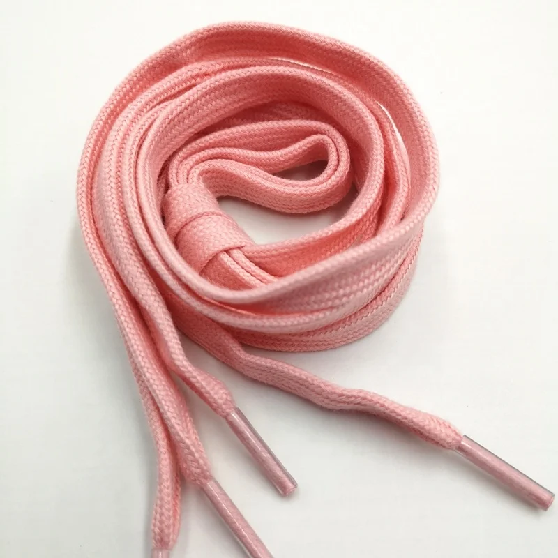 Multi Colored Soft Flat Tubular Braided Board Sneaker Shoe Laces Cotton Flat 8mm Shoelaces