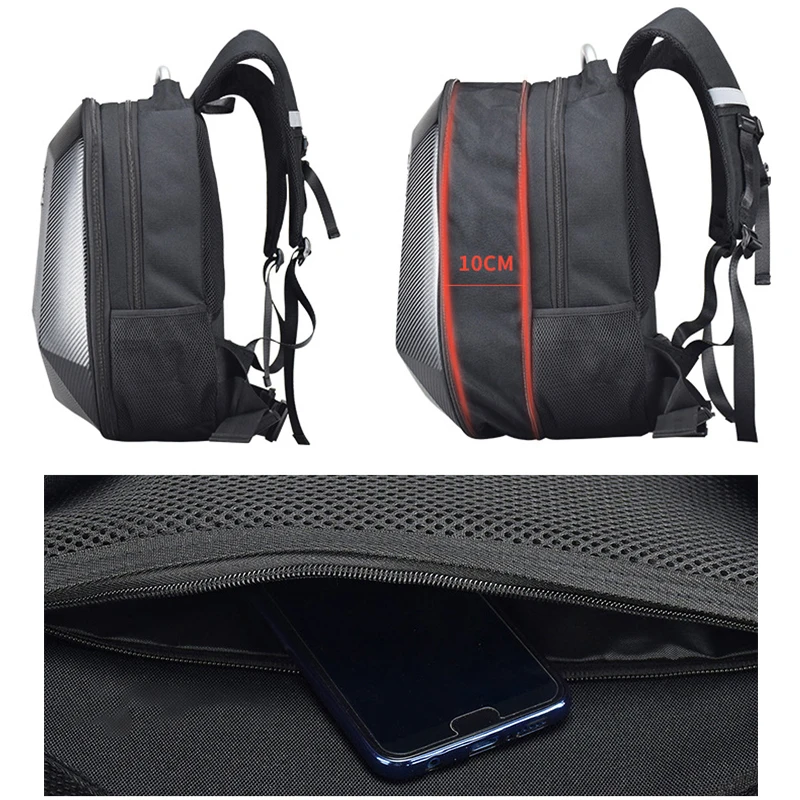 Водонепроницаемый расширяемый противокражный твердый мотоциклетный рюкзак сумка для шлема мотоцикла