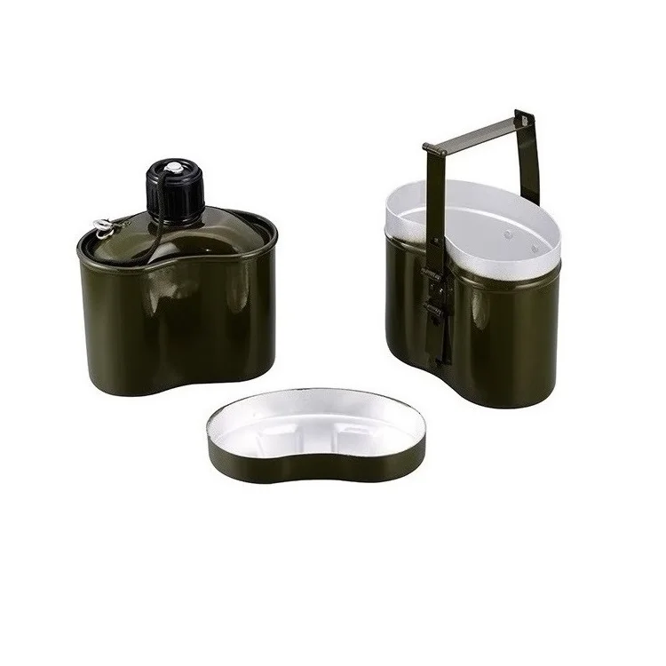 Outdoor Healthy Food Storage Military Traveling Lunch Box Aluminum Camping Mess Tin