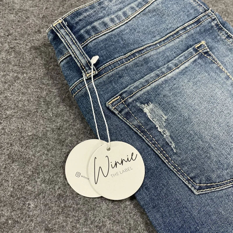 Round Shape Hanging Tag For Clothing/Product Custom Logo Hang tags Clothing Paper Garment Tags Labels With Printing