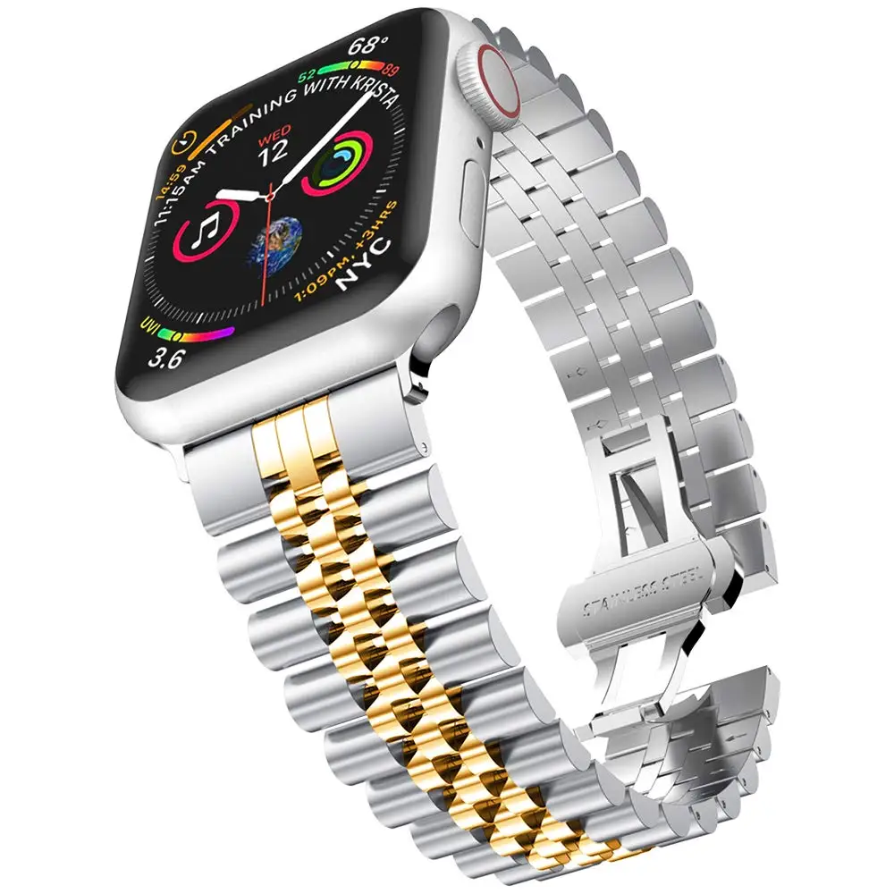 Стальной ремешок для apple watch 6 металлический iwatch 6/5/4/3/2/1 38 мм 40 42 44