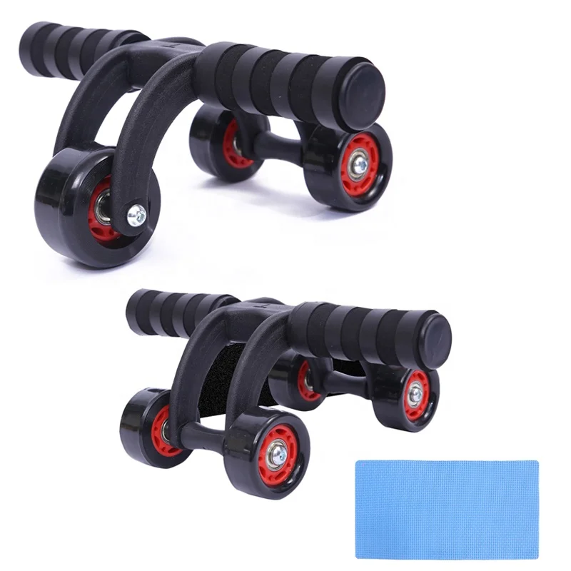 Three wheels and  four wheels silent rollers Bodybuilding Muscle Exercise Gym Equipment AB Wheel Roller