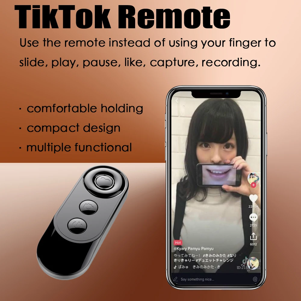 Лидер продаж беспроводной контроллер Tiktok для смартфона Tik-tok FCC CE ROHS