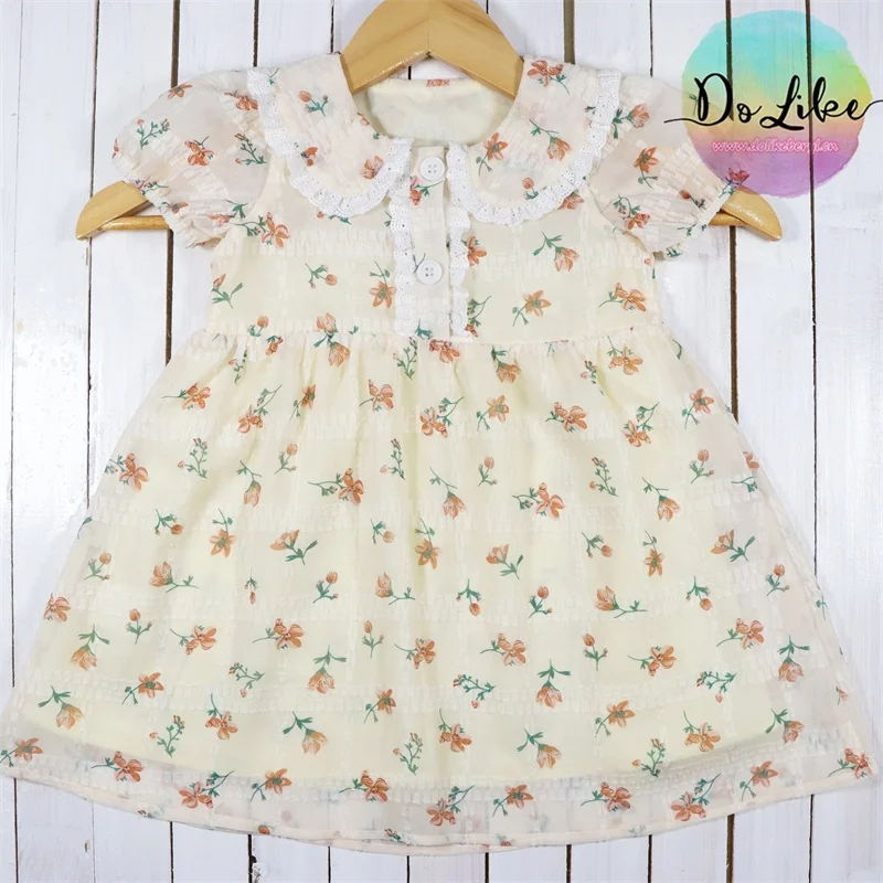 Floral kids dresses Chiffon baby clothes summer girls fancy dresses