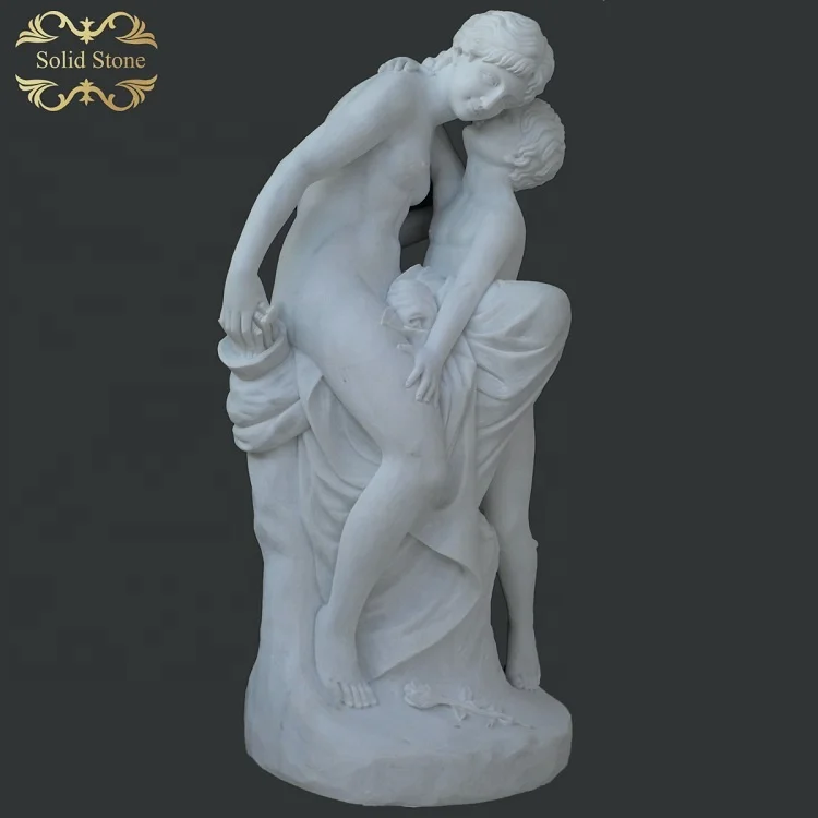 factory direct price Hand carved natural exquisite Outdoor decoration white life size marble statue
