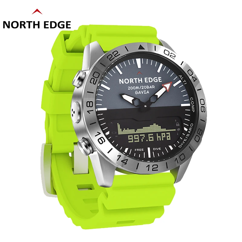NORTH EDGE Outdoor Multi-function Smart Watch Deep Diving High Pressure Swimming Dual Display Motion Pedometer Smart Watch