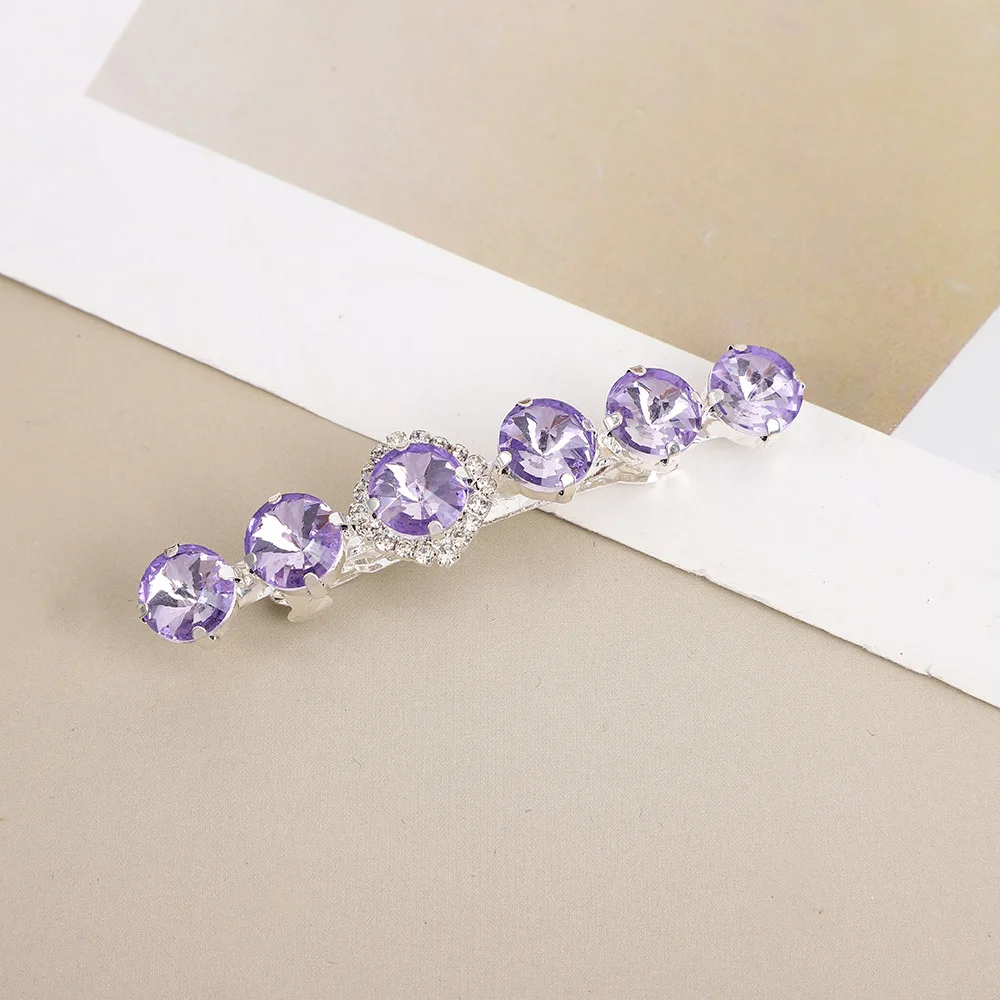 Retro Baroque Crystal clips hair accessories Gem Hairpins Rhinestone Velvet hair Barrettes Luxury Women Crystal Hairpin