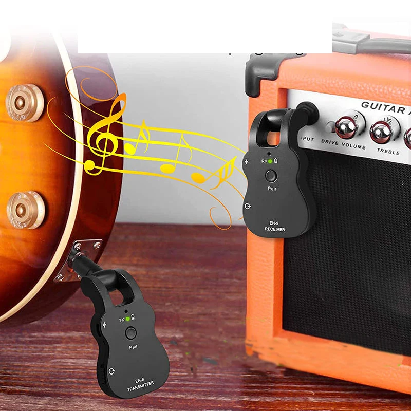 Hot Selling EN9 Wireless Guitar System 2.4G Guitar Transmitter Receiver For Electric Guitar Bass Music Instrument PICK-UP PK A8