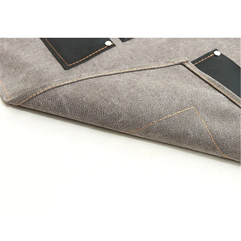 Custom Design Hairdresser Hairstylist Barber Apron Hair Cutting With Tool Pockets and Adjustable Straps For Men Women