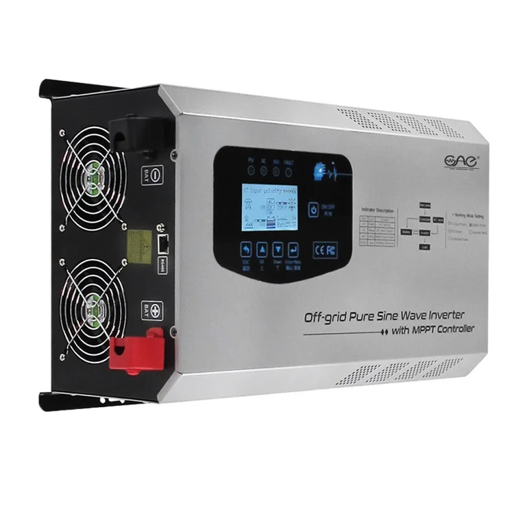 3kw 5kw Гибридный солнечный инвертор Чистая Синусоидальная волна 5.5KW 230vac встроенный в 80A контроллер солнечного заряда