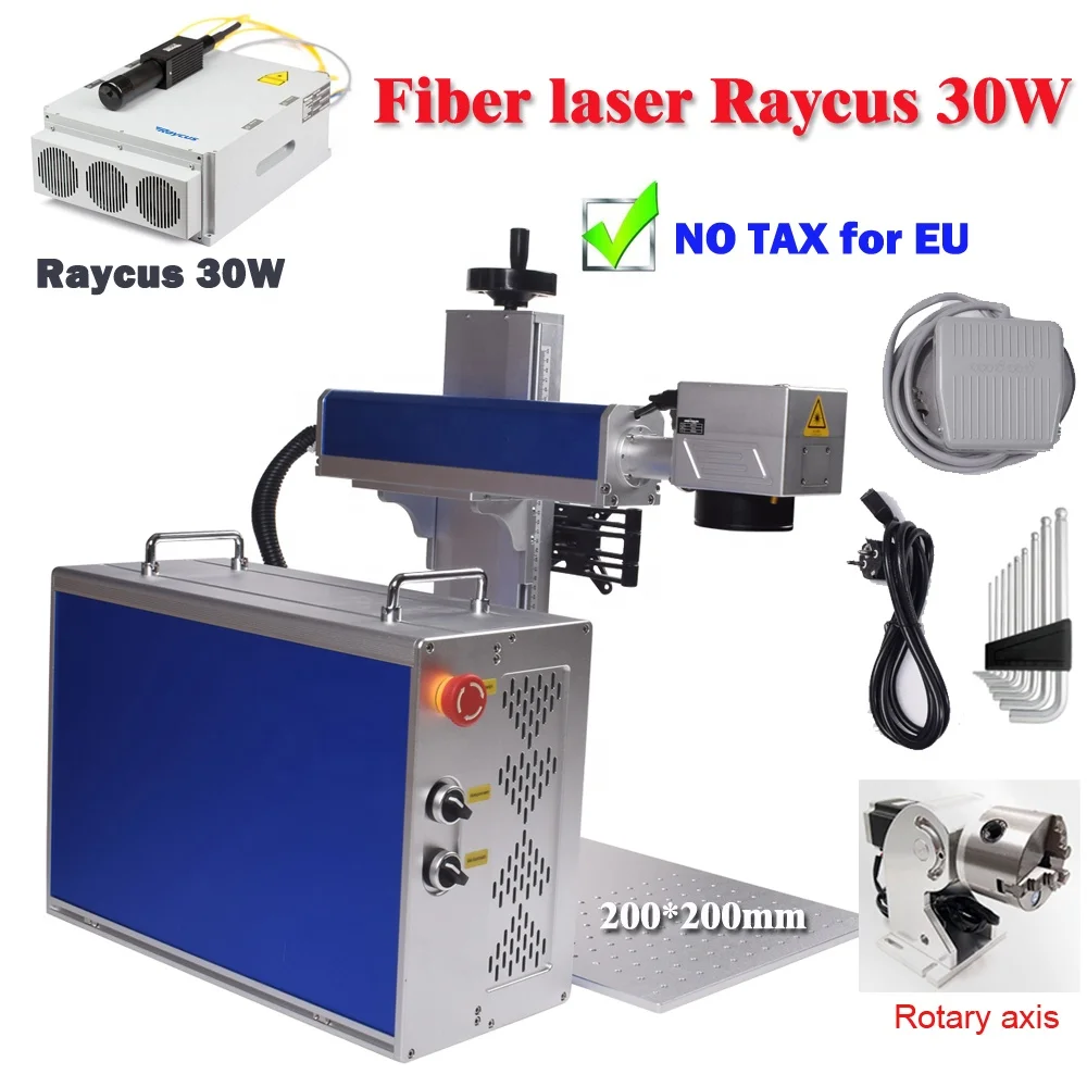 JPT Raycus Max 30W/50W split type Fiber Laser Marking Machine for Stainless Steel aluminum copper brass iron