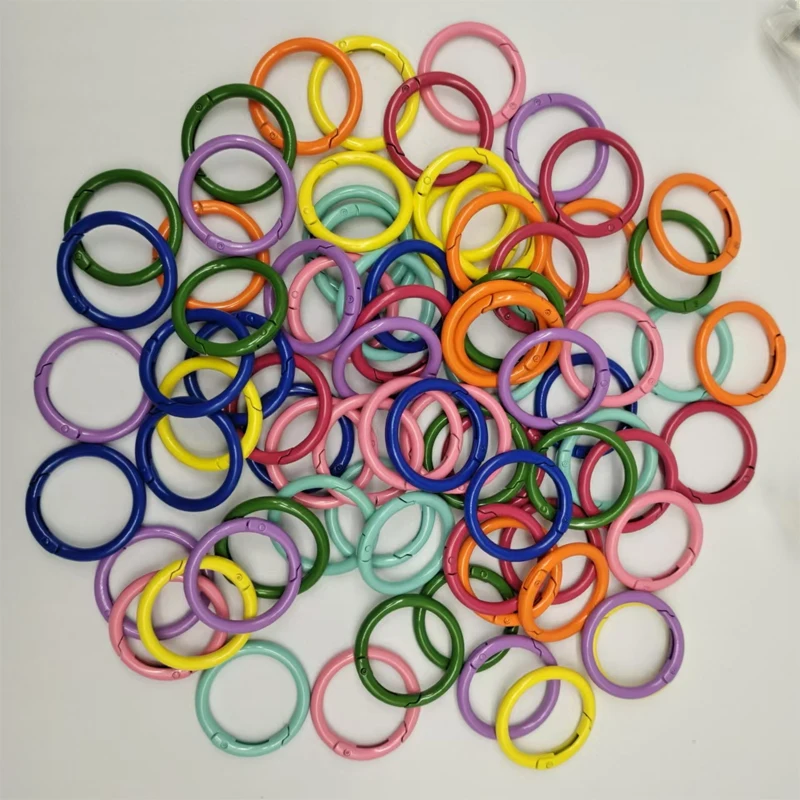 DWDP High quality Colorful O ring metal for keychain Carabiner ring Wholesale Round Spring ring
