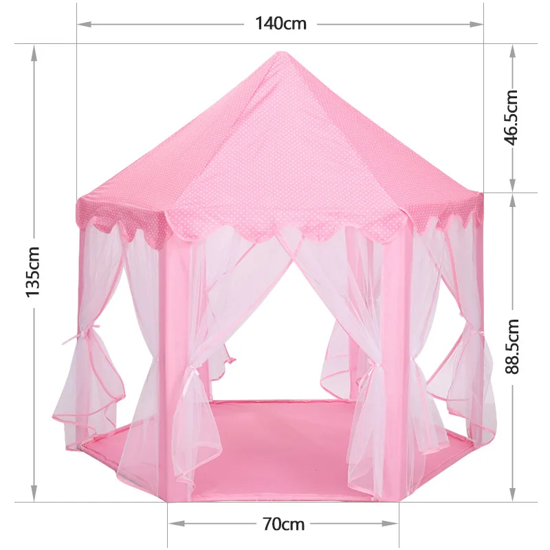 Free Sample Baby Game Castle Portable Princess Castle Tent for Girls Fairy Play Tents for Kids Playhouse