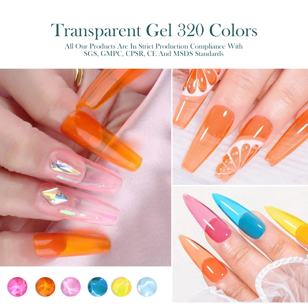 New Arrival Transparent Gel  Factory Wholesale Jelly UV Gel Polish