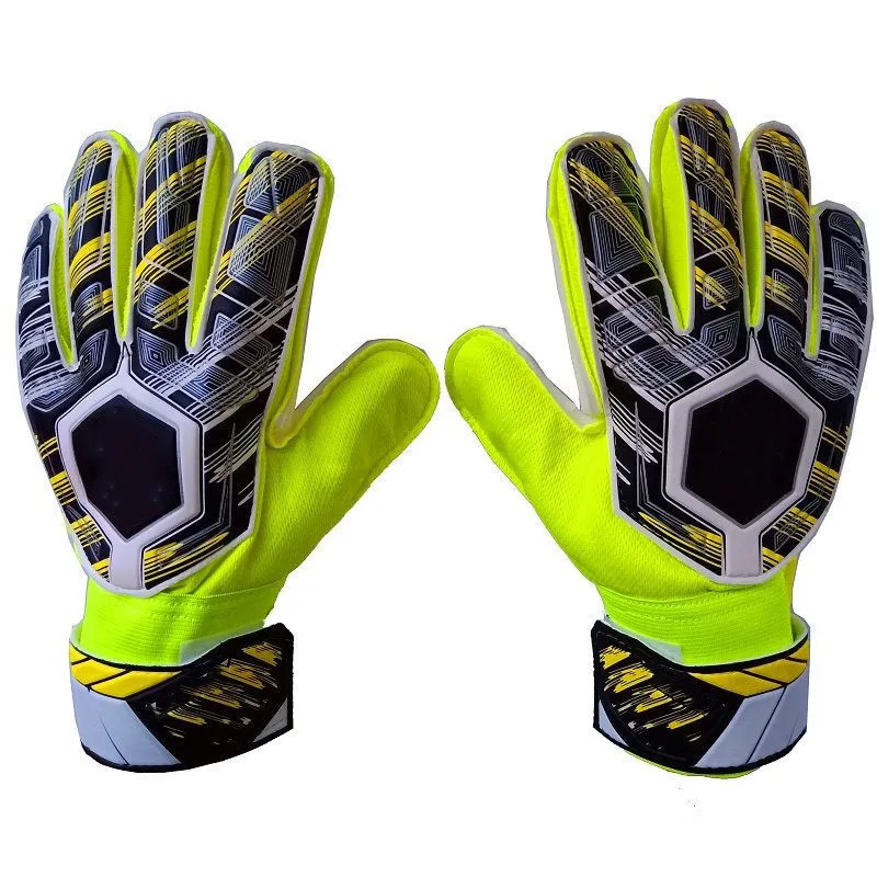 Football Professional Goalkeeper Gloves High Quality Sporting Goods Adult Men Leather Latex Logo Finger