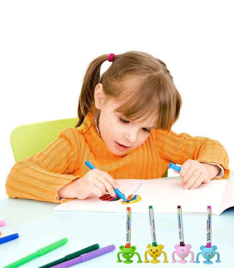 Multi-color Soft Bubble Suction Cup Instructive Silicone Cartoon Block Educational Toy For Baby & Kids Imagination Stimulating