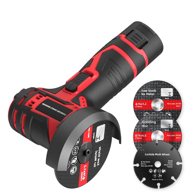 12V Brushless Mini Angle Grinder Cordless Polishing Grinding Machine Diamond Cutting Electric DIY Power Tools