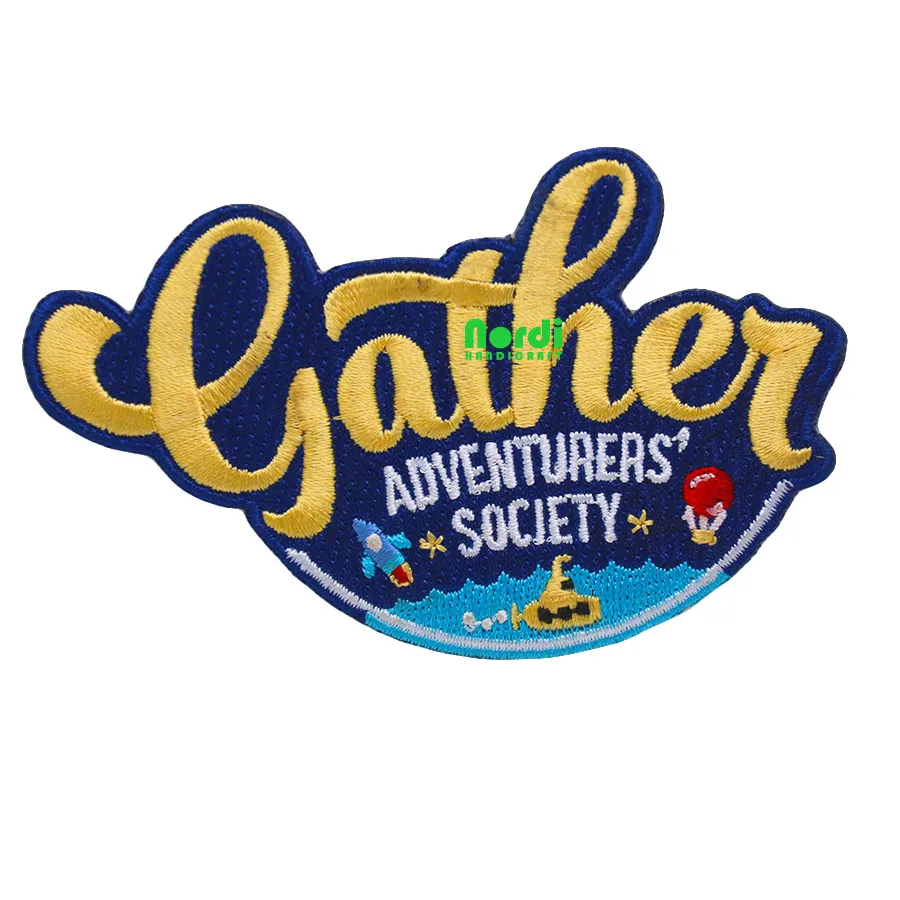 Fancy design embroidery patch, custom sew-on patch,iron-on patch with your own logo