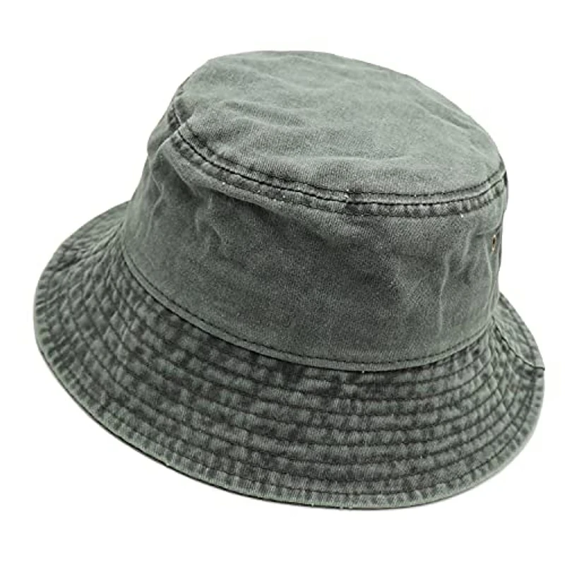 Customized white canvas embroidery bucket hat with custom logo for women and adult