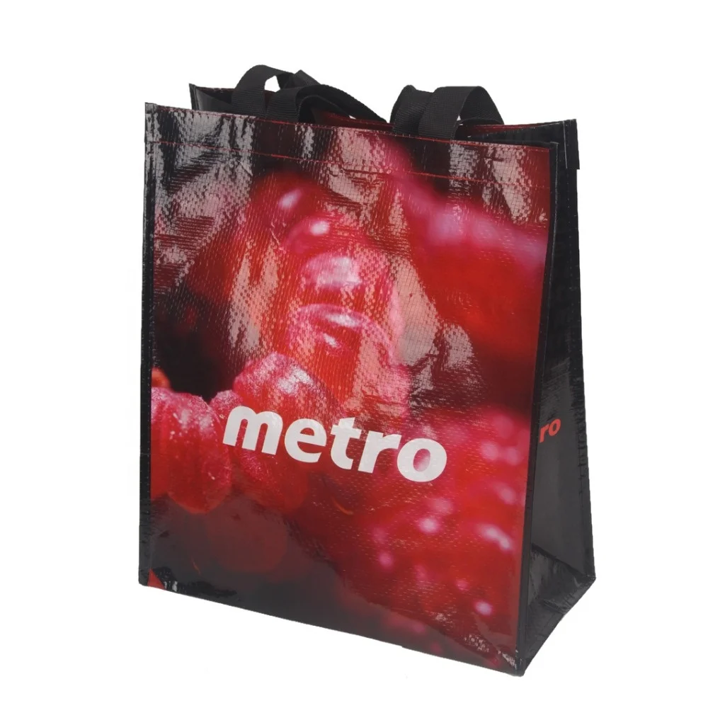 
2020 Promotional Item Eco Portable Collapsible PP Woven Shopping Tote Bag 