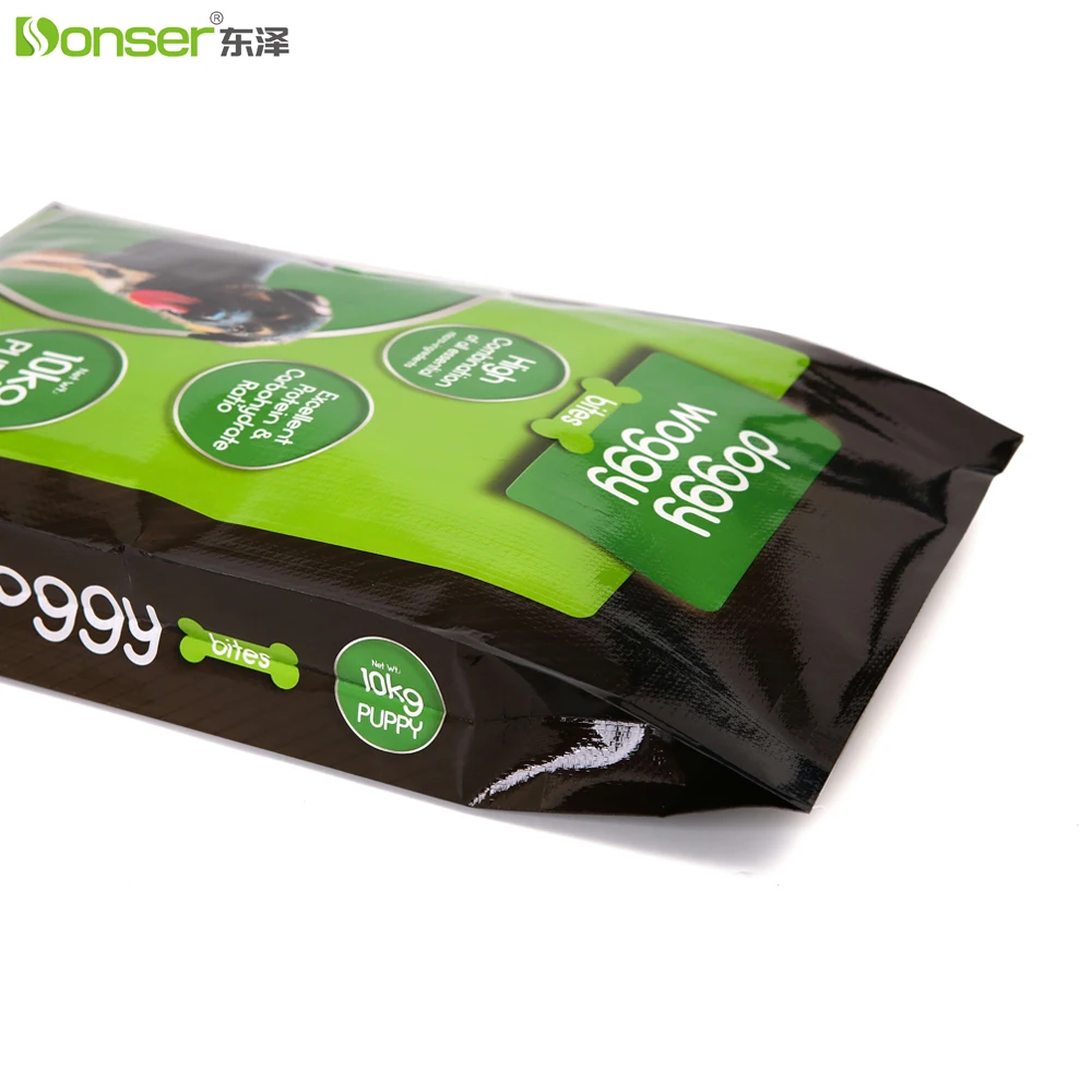 Custom 20lbs Pet Food Packaging Bag Factory PP Woven Sack Moisture Proof Smell Proof Food Grade Dog Food Packaging Bags 50lbs