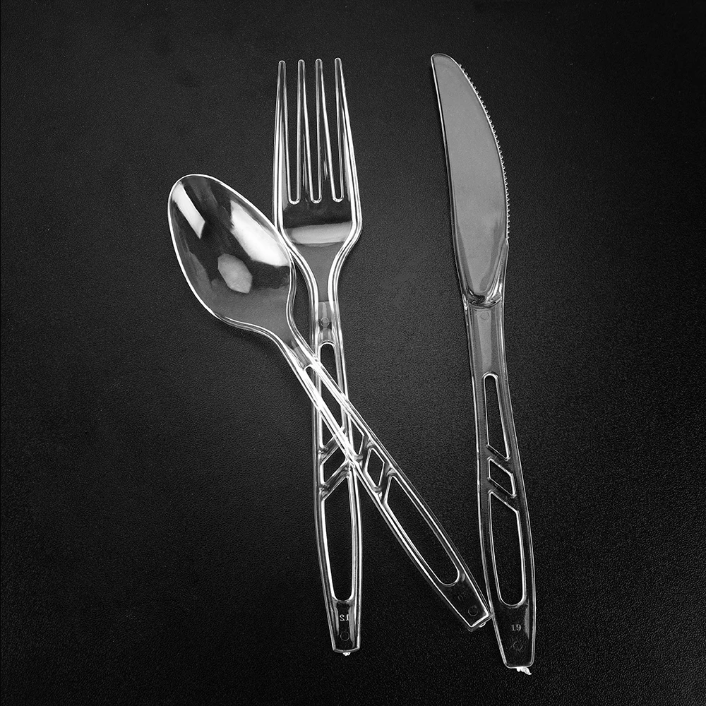 High quality disposable cutlery flatware sets plastic spoons forks