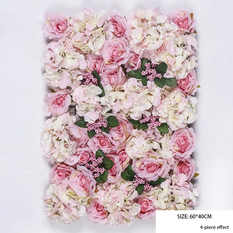 
Factory Customizable Silk Flower Panels for Wall Screen Artificial Flowers Romantic Wedding Backdrop Photography Decoration 