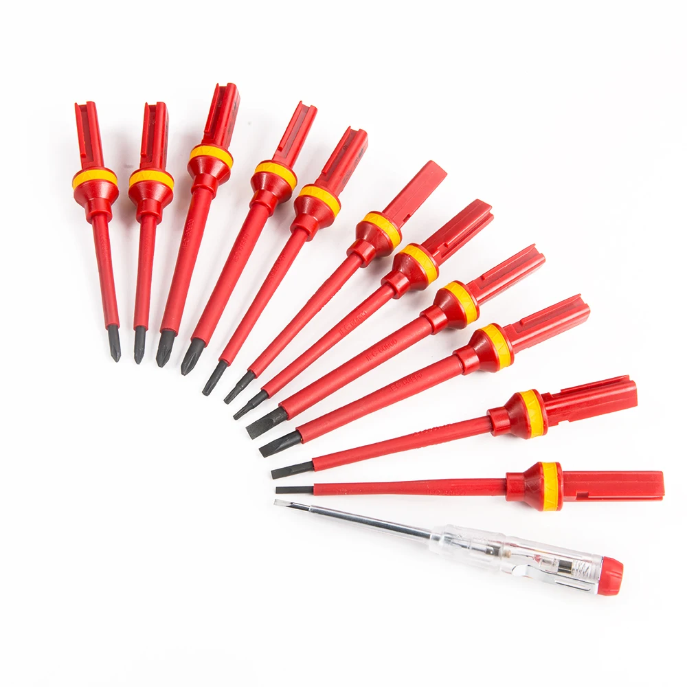 Tool Box Set Electrical Magnetic Voltage Tester Screwdriver Tool Kit Interchangeable Insulated Electrician Vde Screwdriver Set
