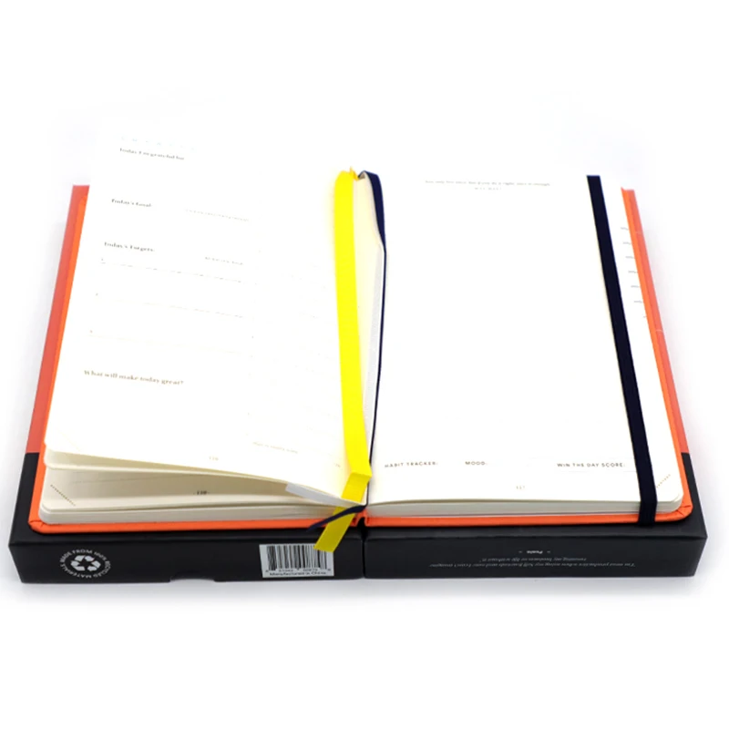 PU leather notebook printing Custom journal planner notebook printing