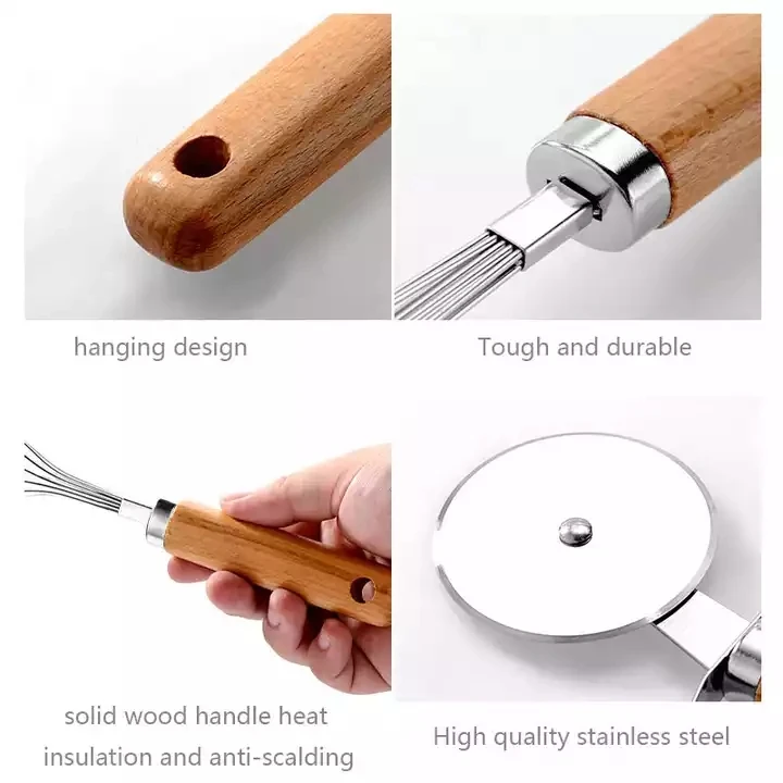 Hot Seller Stainless Steel 9 Pcs Kitchen Gadgets Portable Cheese Grater Can Opener Pizza Cutter Utensils Sets