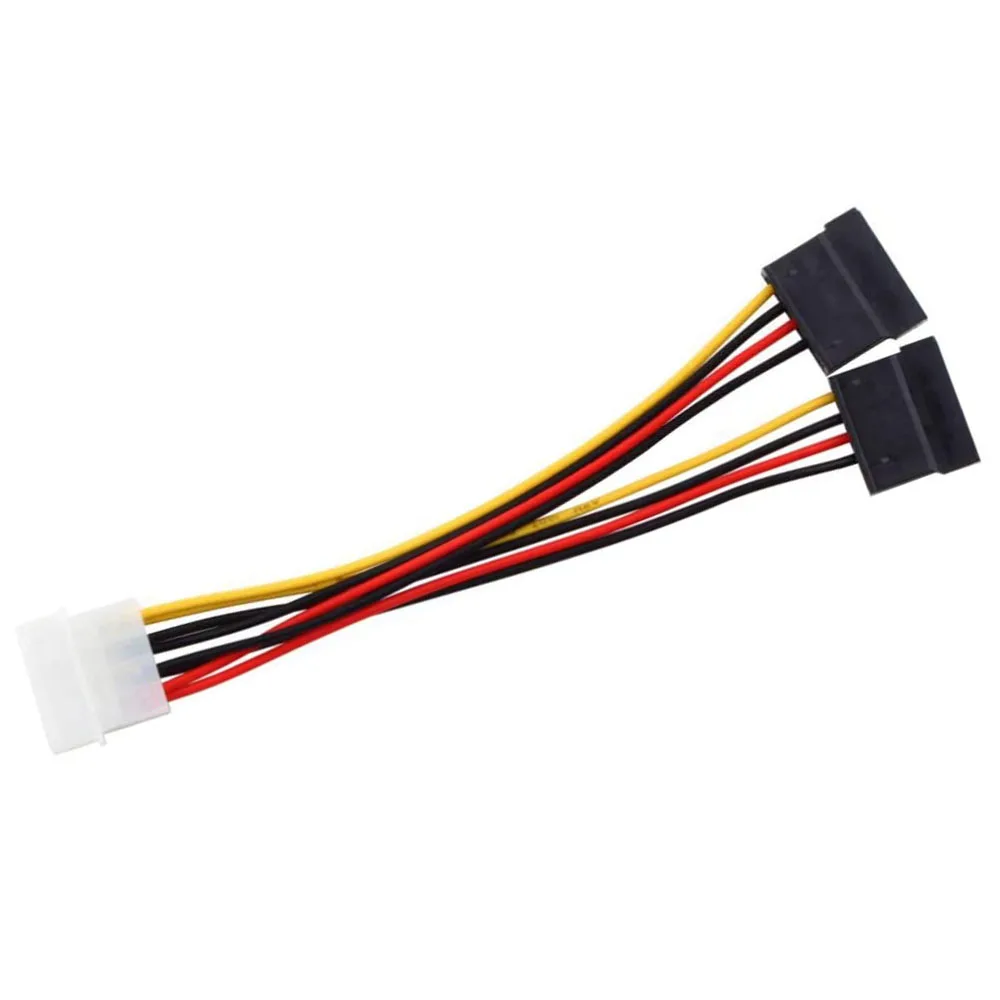 4 Pin IDE Molex to 2 Serial ATA Serial ATA Y Splitter Hard Drive Power Cable