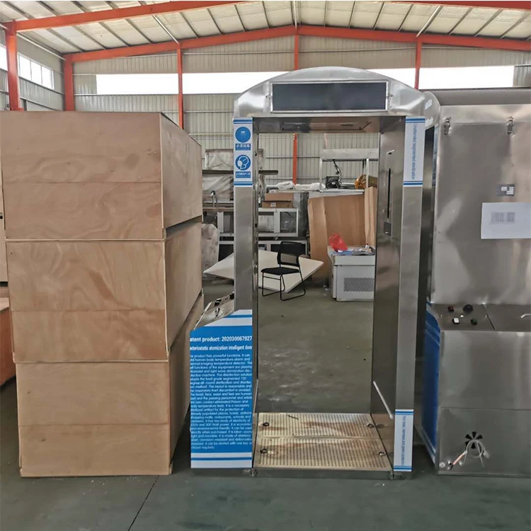 Sanitation tunnel inflatable tent high pressure disinfection channel