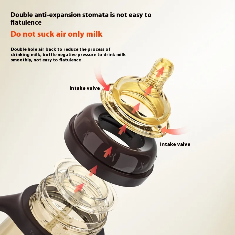 Baby Bottles Newbron PP Feeding Bottle Water Cup Food Grade Silicone Pacifier Three Uses In One Bottle 240/300ML  Items BPA Free