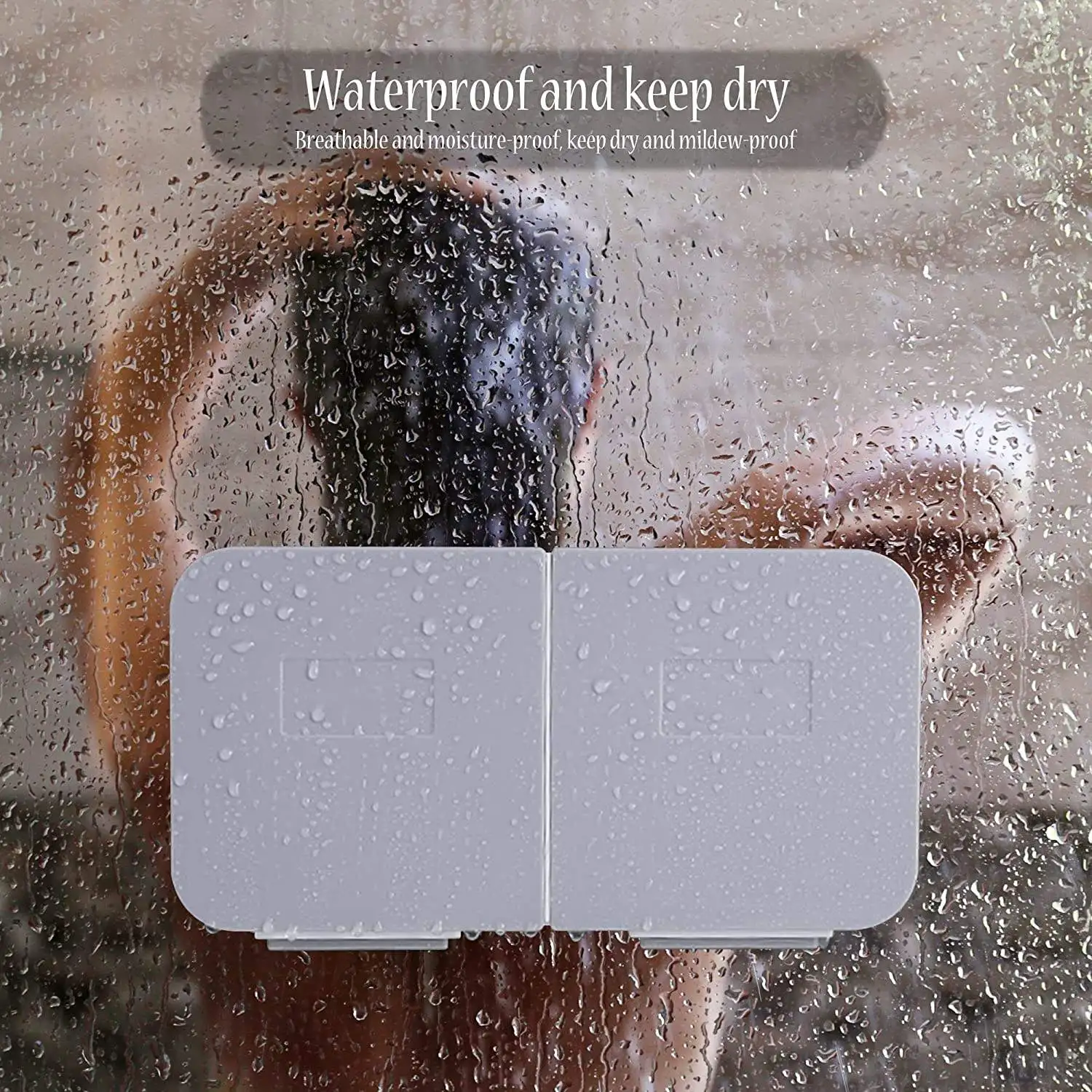 Flip Lid Cotton Swab Storage Box Wall Mounted Bathroom Organizer Dustproof Household Storage Cosmetic Container Jewelry Case