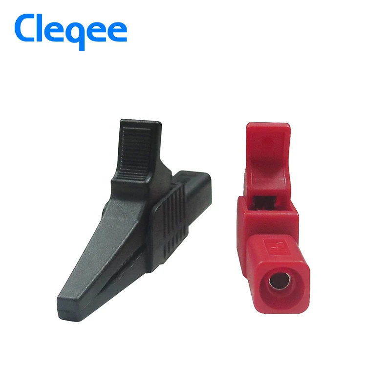 Cleqee-2 P2003 5 цветов защитных зажимы типа «крокодил» (тестовые 32A 1000V пластиковый защищенный зажим подходит для детей на возраст от 4 мм экранированными