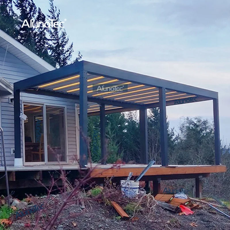 AlunoTec Heavy Duty Sun Louver Weather Proof  Vinyl Patio Veranda Purgola Roof Solar Pergola