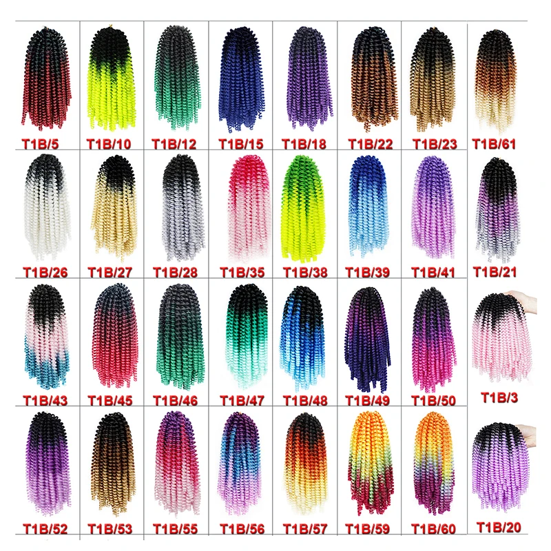 Free sample Spring Twist 8 Inch Synthetic Nubian Braid Extension Kenya Crochet Braids 350 Red Spring Twist Hair