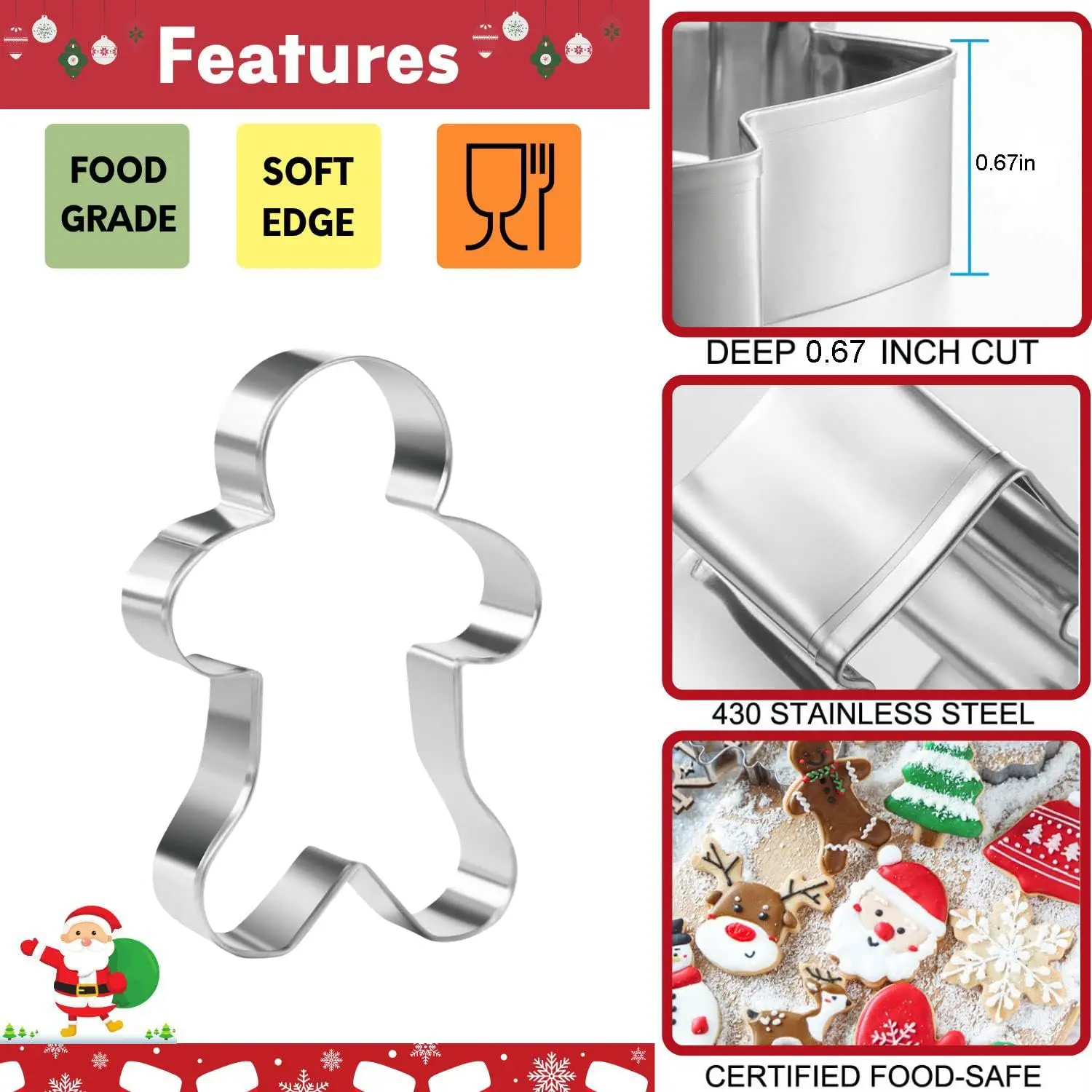 Christmas Cookie Cutters Holiday Cookie Cutter Shapes Snowman Christmas Tree Christmas Bell House Cookies Mold