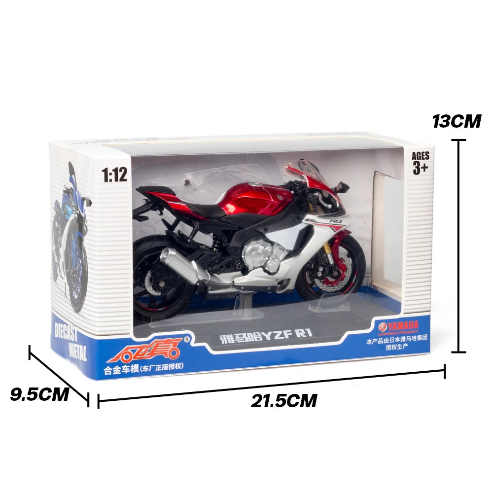 Simulation die casting 1/12 Yamaha R1 alloy motorcycle model Alloy car mold Collection decoration toys