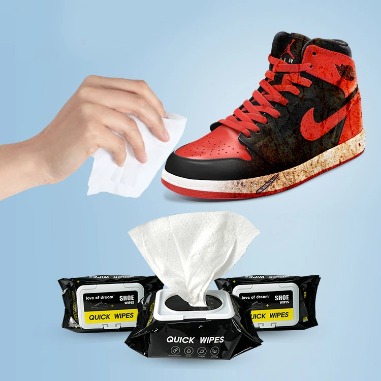 Non Woven Fabric Quick Cleaning Wet Wipes Cleaning shoes wipes white shoes wipes